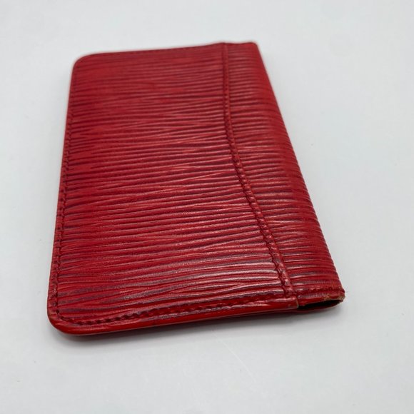 Louis Vuitton Red Epi Leather Porte 2 Cartes Vertical Card Case - Picture 3 of 7